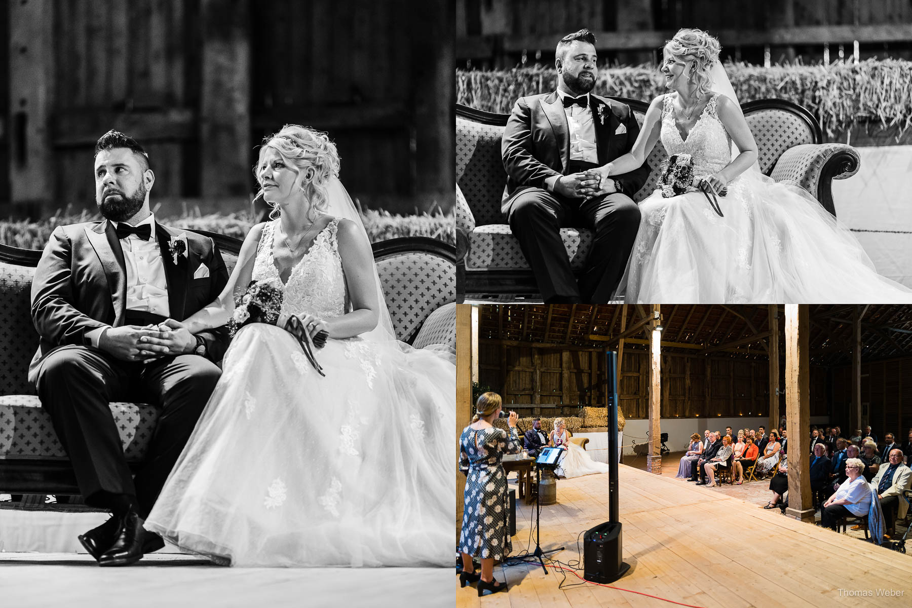 Hochzeit in der Scheune auf dem Hof Schweers, Hochzeitsfotograf Thomas Weber aus Oldenburg