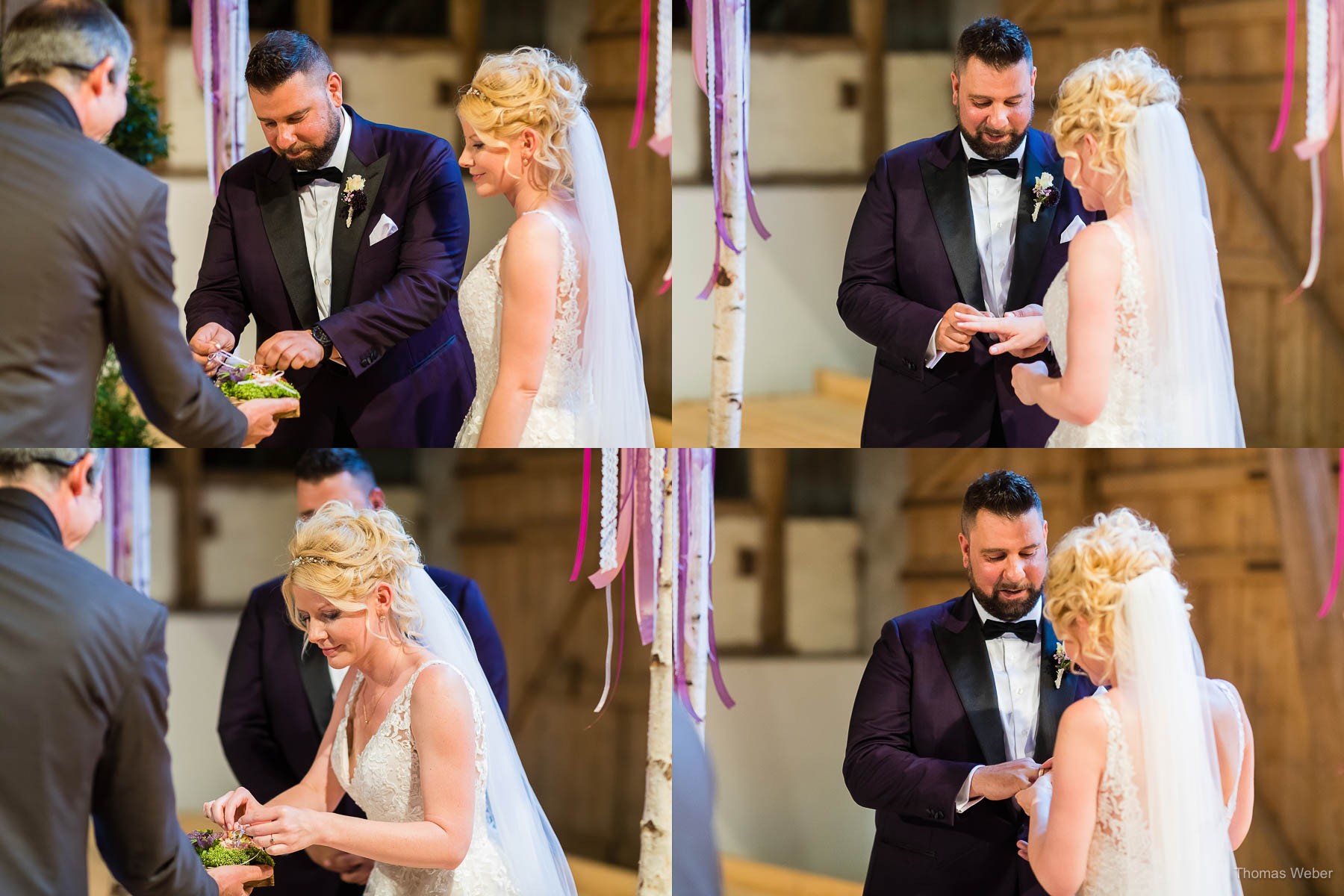 Hochzeit in der Scheune auf dem Hof Schweers, Hochzeitsfotograf Thomas Weber aus Oldenburg